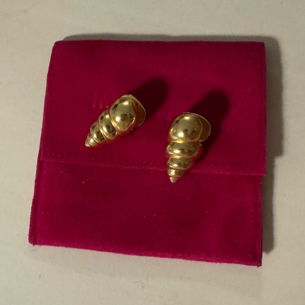 hey harper gold shell earrings